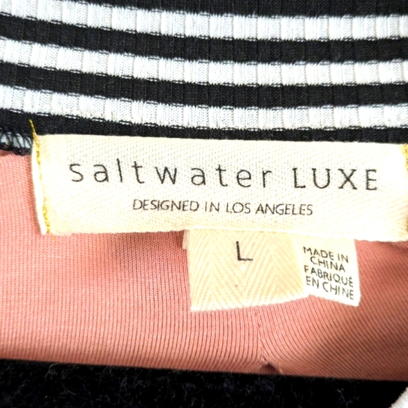 Saltwater Luxe Crossfire Floral Bomber Zip Up Casual Style Jacket Large Lined - Picture 10 of 14